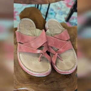 Born Orange Leather Sandals